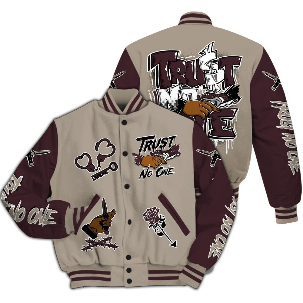 Varsity Jacket To Match AMM Retro Phantom 4s - Trust No One Dripping All Over Print