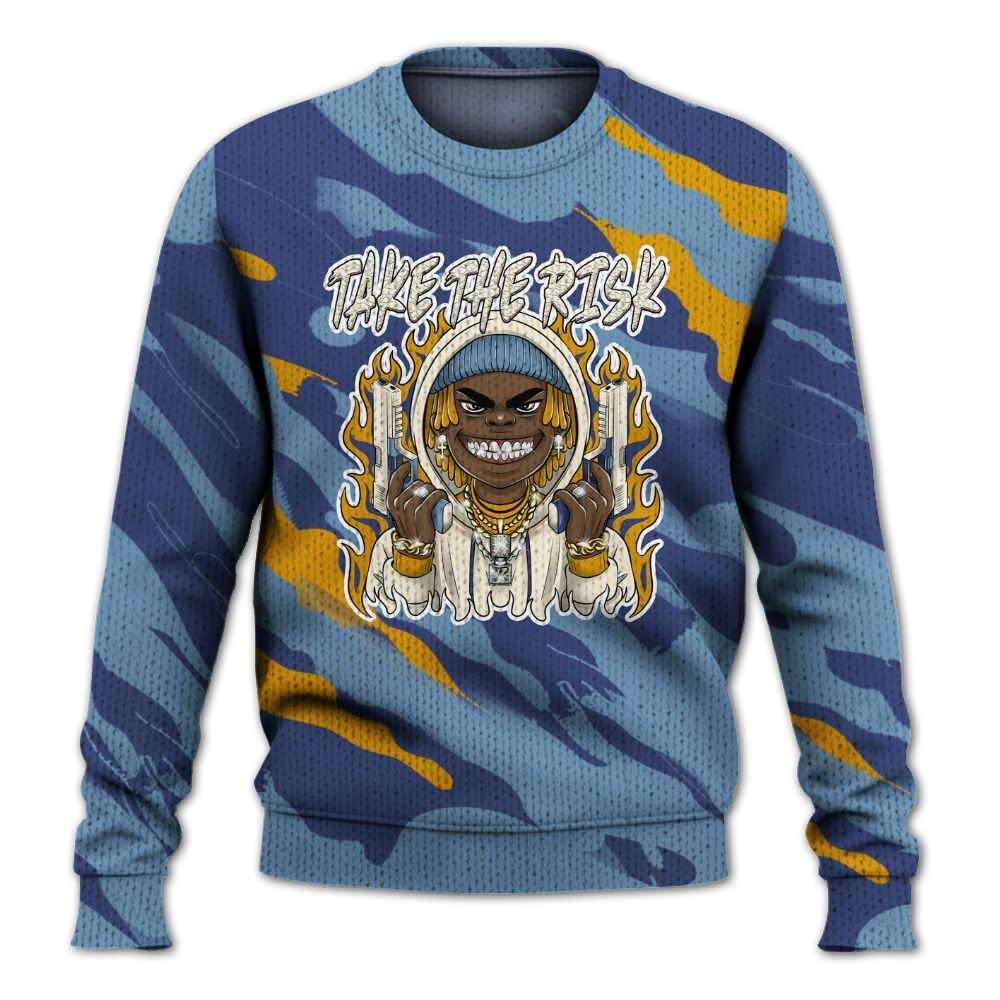 Knitted Sweater To Match High OG First In Flight 1s - Take The Risk Colored