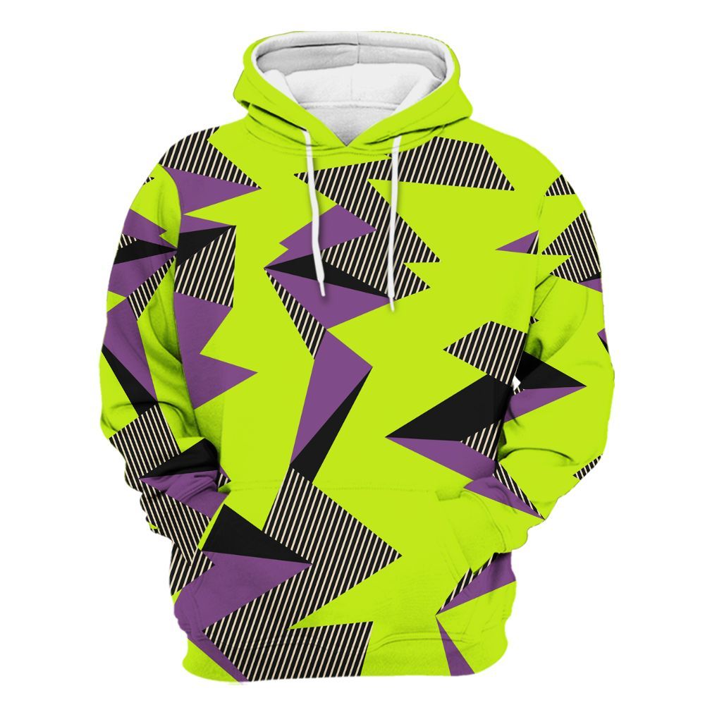 Hoodie To Match GS Black Barely Volt 11s - Geometric Camouflage Pattern All Over Print