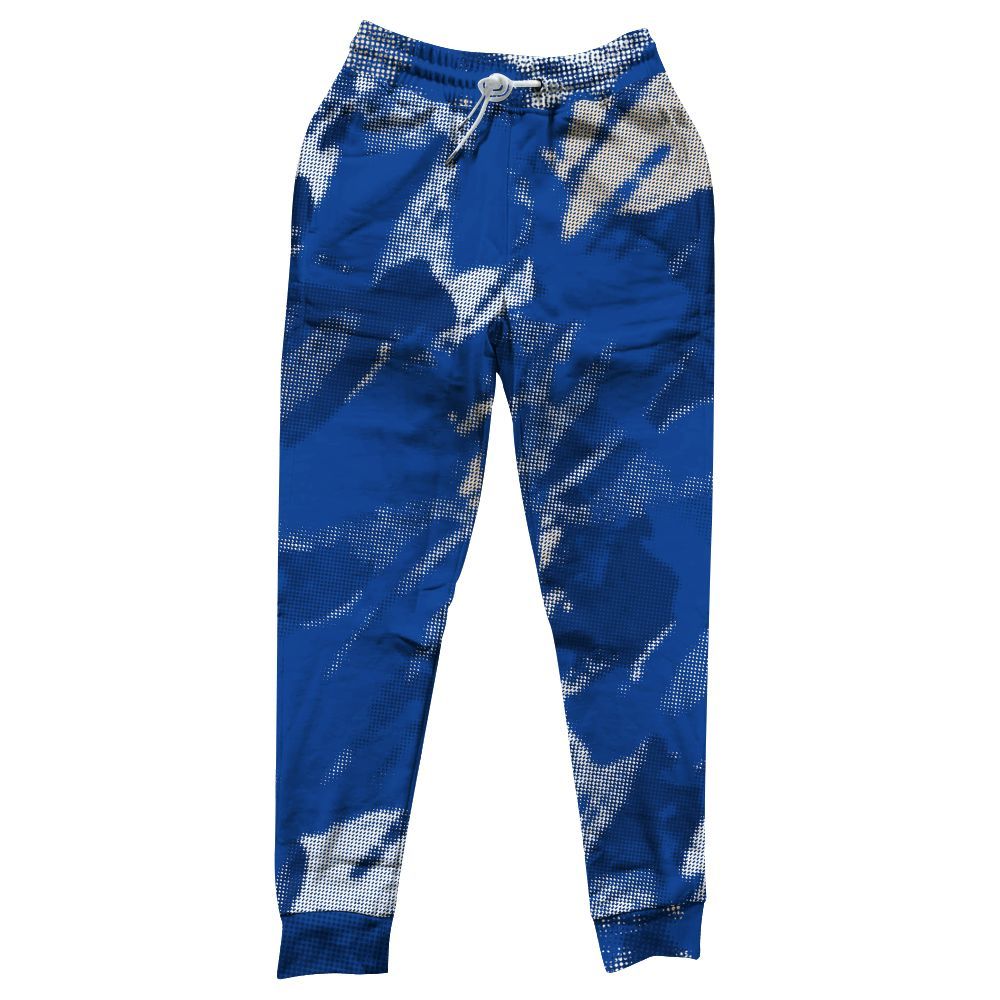 Sweatpant To Match Low Game Royal 1s - Abstract Halftone Graphic All Over Print