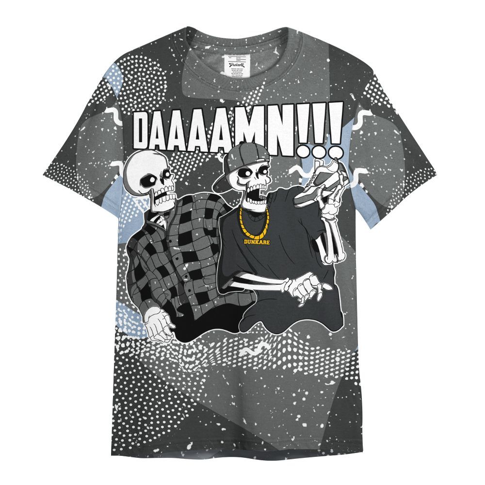 Shirt To Match Reverse Black White 6s - Graphic Meme Damnn All Over Print