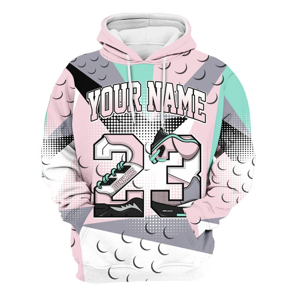 Hoodie To Match Retro Easter 5s - Poly Custom Name Number 23 5s All Over Print