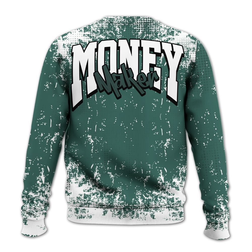 Sweatshirt To Match Low OG Oxidized Green 1s - Move In Silence Money Street Retro All Over Print