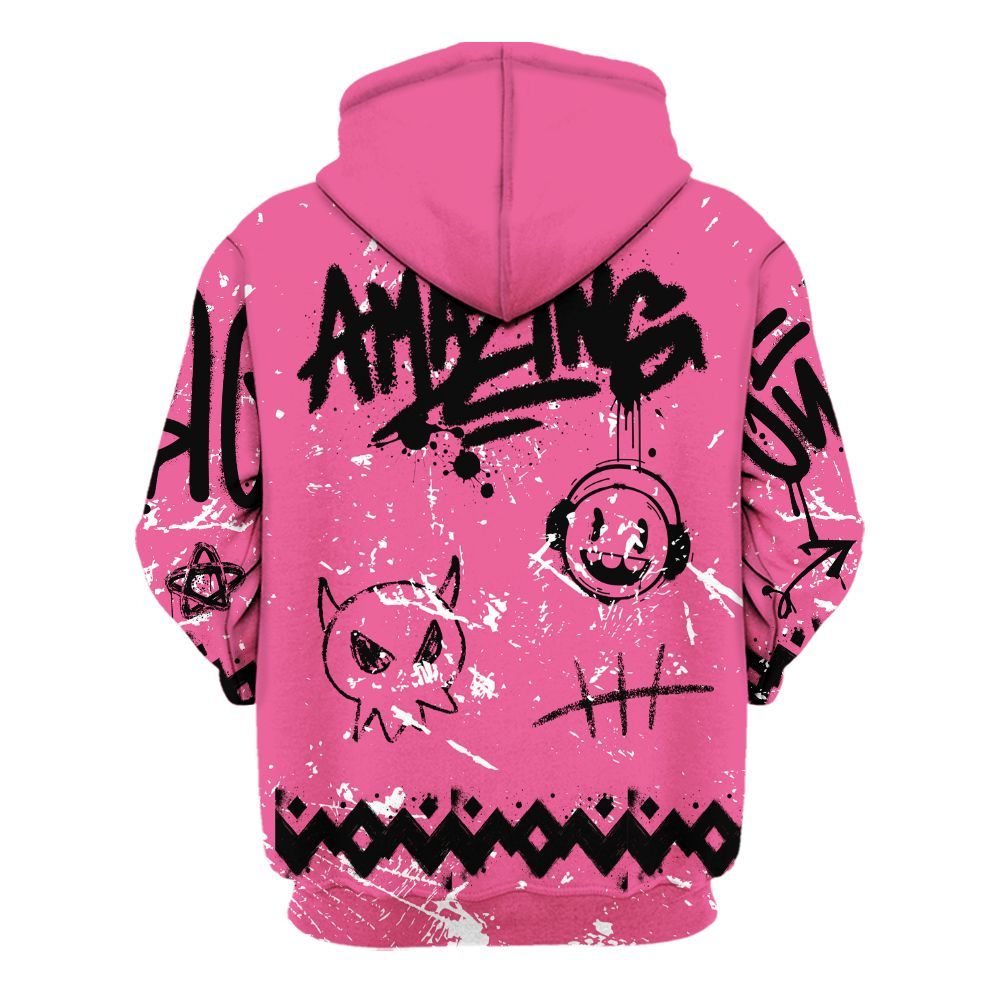 Hoodie To Match Air Max SNDR Hyper Pink - Friday Sneaker Crayon All Over Print