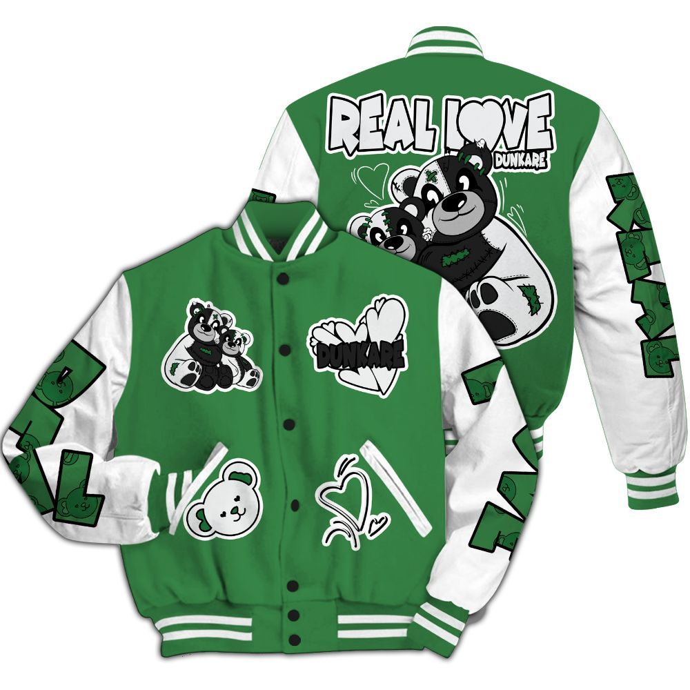 Varsity Jacket To Match Lucky Green 1s - Sincere Fondness Bear All Over Print