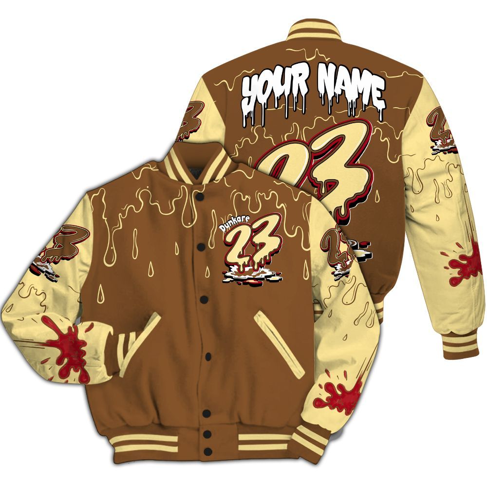 Varsity Jacket To Match Air Max 90 Escape - Custom Name 23 Drip All Over Print