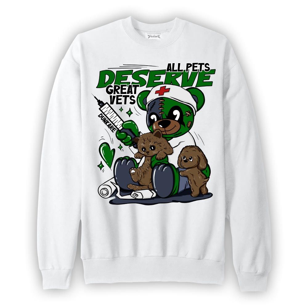 Sweatshirt To match Midnight Navy 13s Sweatshirt - All Pets Deserve Great Vets Bear Graphic