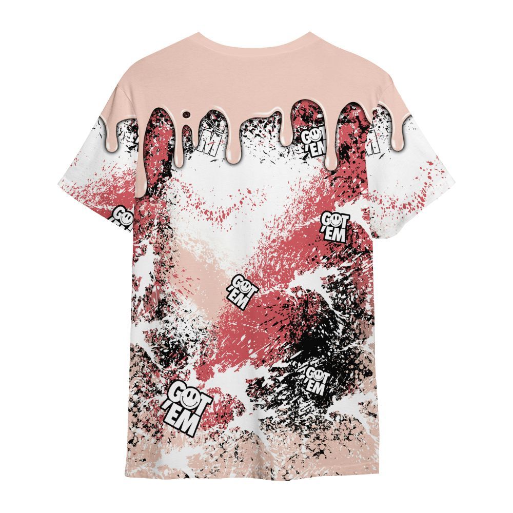 Shirt To Match Washed Coral 2s Shirt, Dripping 23 Drip All Over Print