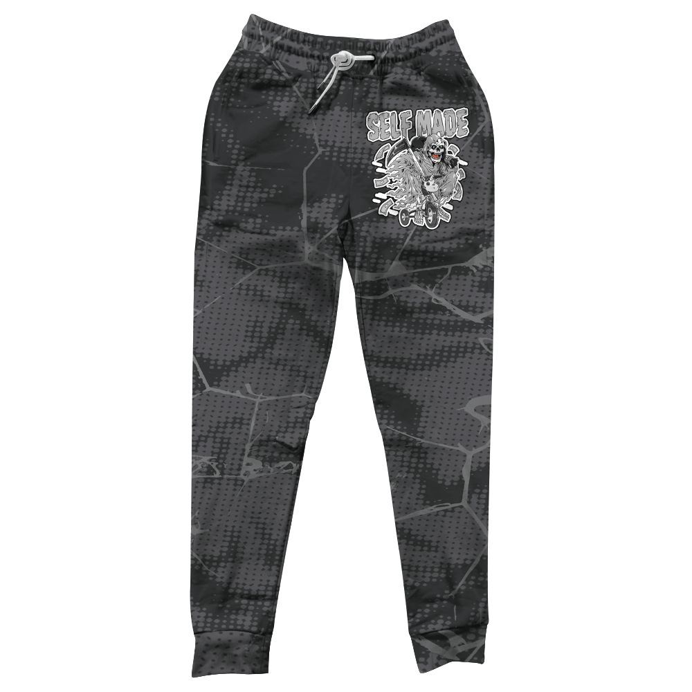 Sweatpant To Match White Thunder 4s - Self Made Skeleton Crack All Over Print