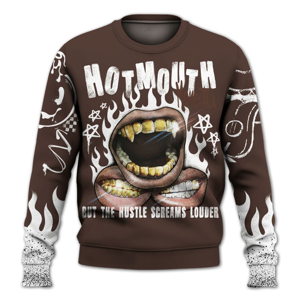 Sweatshirt To Match SoleFly Cafecito 12s - Mouth Burning Street Style All Over Print