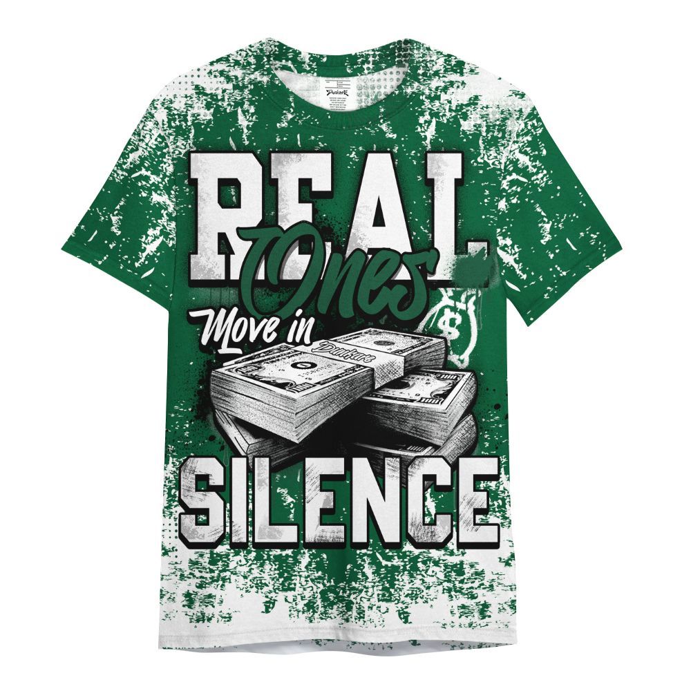 Shirt To Match High Gorge Green 1s - Move In Silence Money Street Retro All Over Print