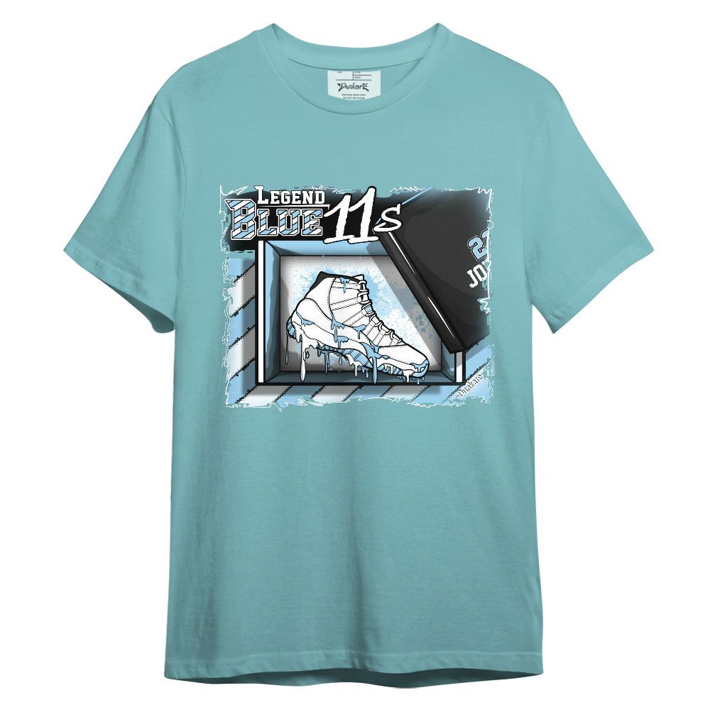 Shirt To Match Legend Blue 11s - Sneaker Box Drip Graphic