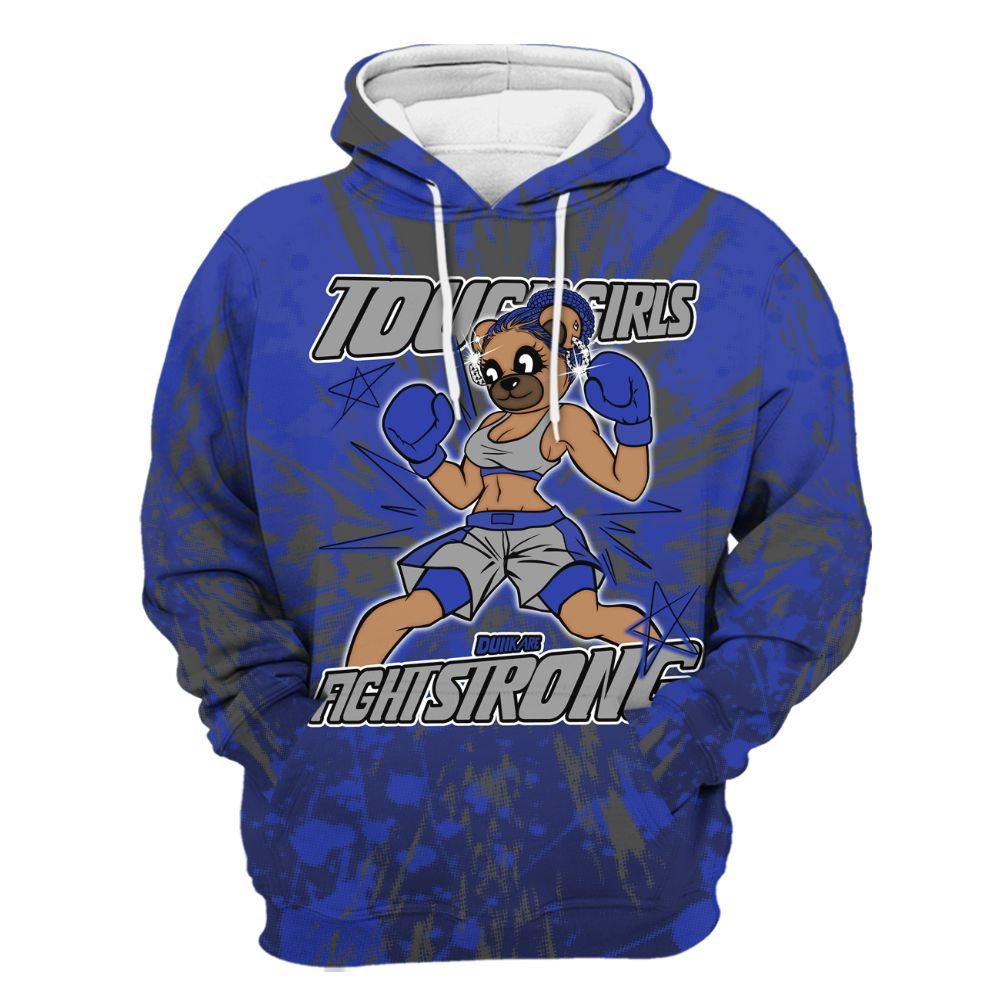 Hoodie To Match Air Max Plus Black Racer Blue - Gritty Girls Bear Luxury All Over Print