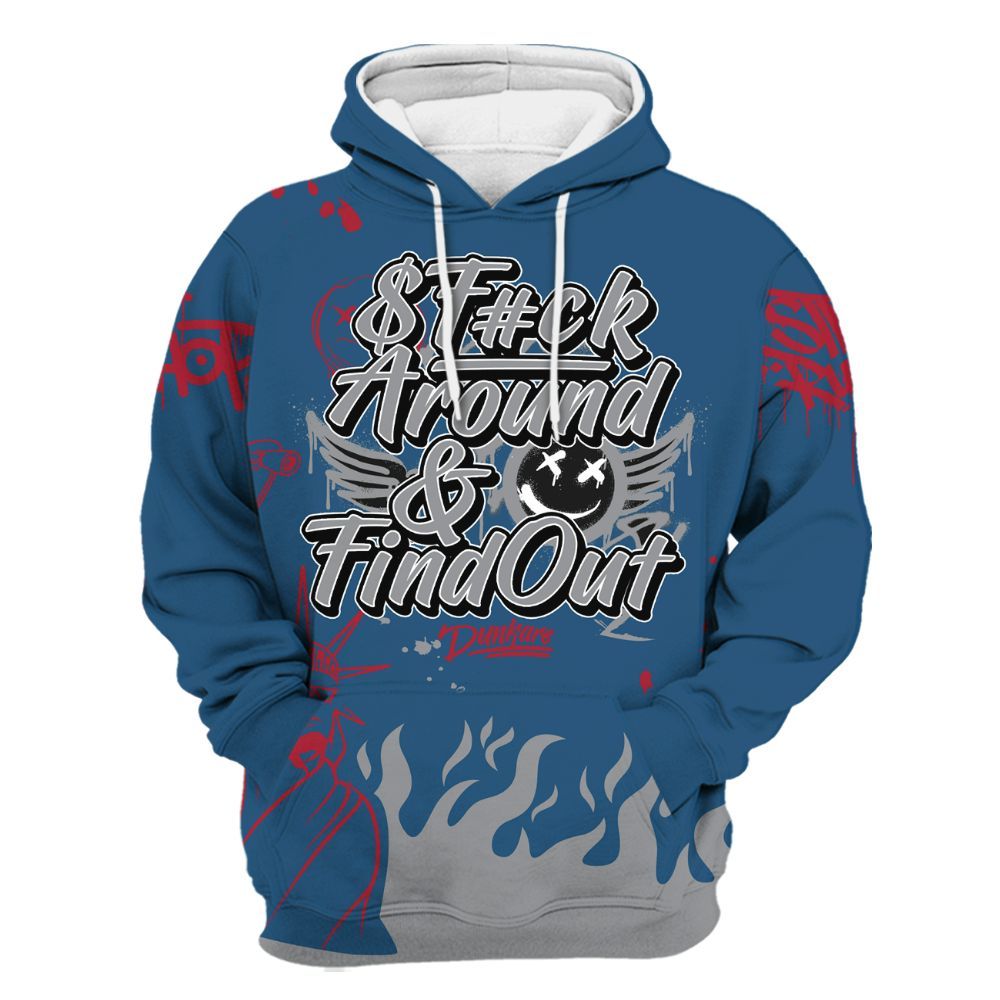 Hoodie To Match Rare Air 3s - Graphic Fck Around Find Out All Over Print