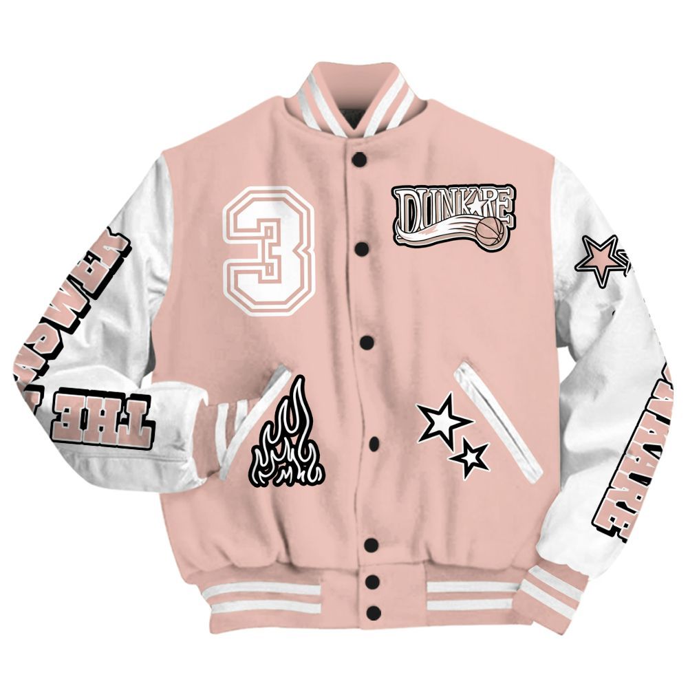 Varsity Jacket To Match Dunk Low Pink Velvet - Allen Answer Skeleton All Over Print