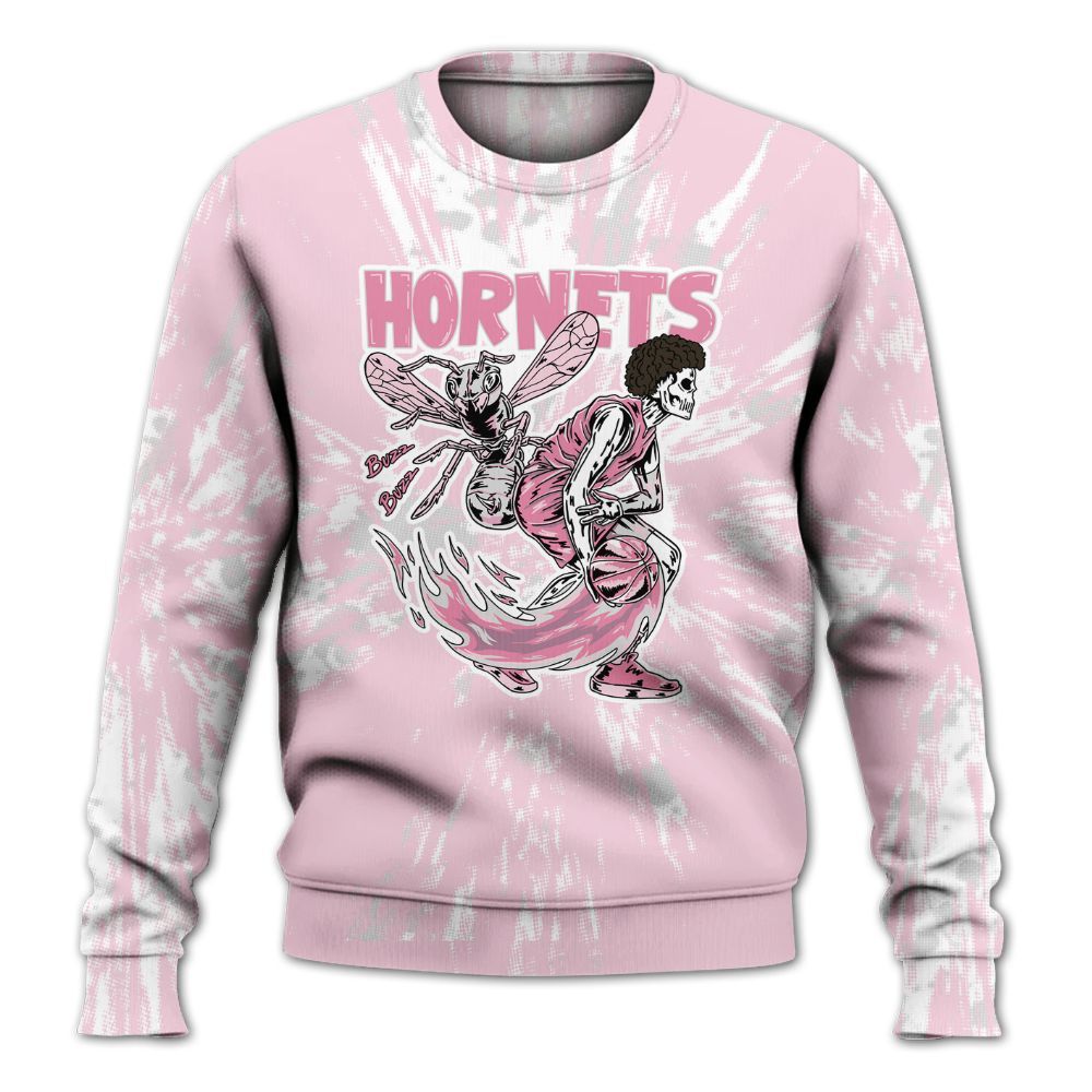 Sweatshirt To Match Orchid 4s - Hornets Skeleton Luxury All Over Print