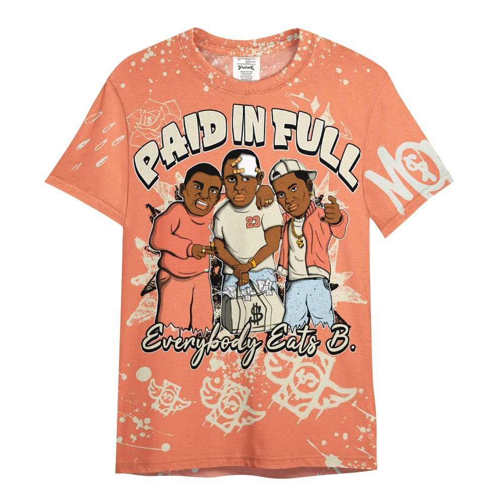 Shirt To Match DJ Khaled Crimson Bliss 5s - Everybody Paid In Full Crayon All Over Print