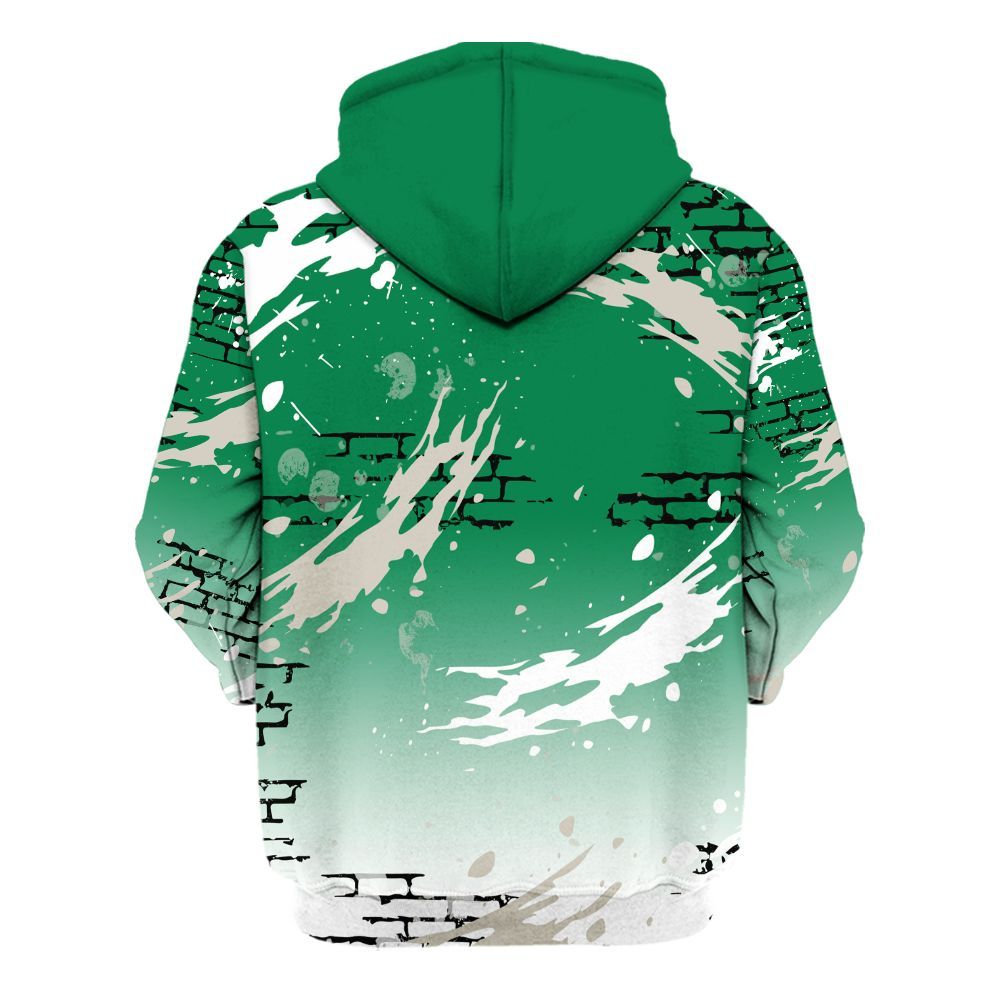 Hoodie To Match Lucky Green 2s - Values Of Loyalty Drip All Over Print