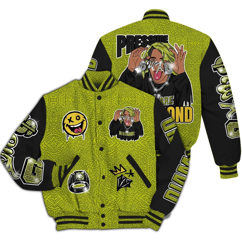 Varsity Jacket To Match Dunk Low QS Halloween Skull - Pressures Makes Varsity Jacket To Match All Over Print