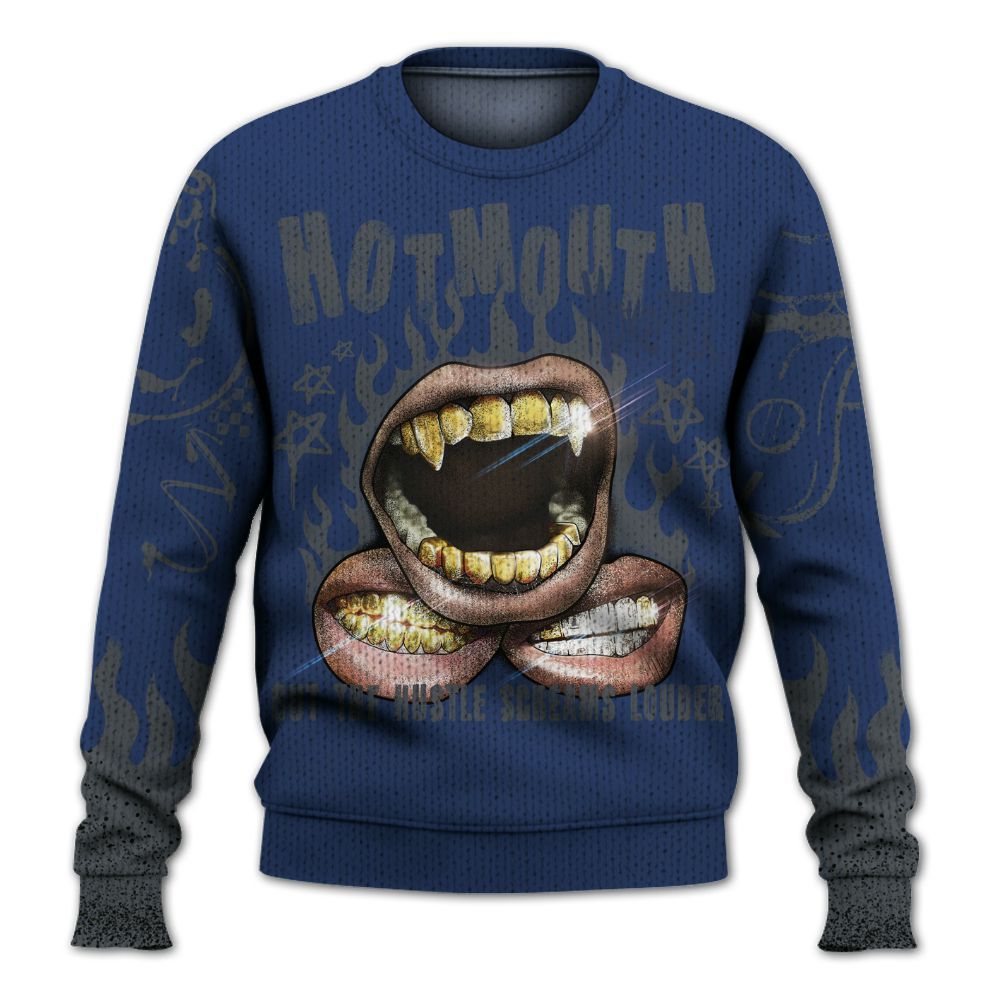 Knitted Sweater To Match Retro Flint 13s - Mouth Burning Street Style