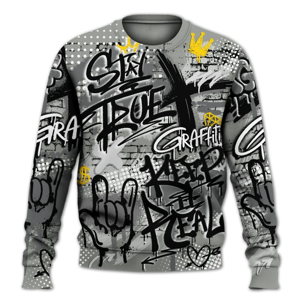 Sweatshirt To Match Paris Olympics 4s - True It Real Graffiti Streetwear All Over Print