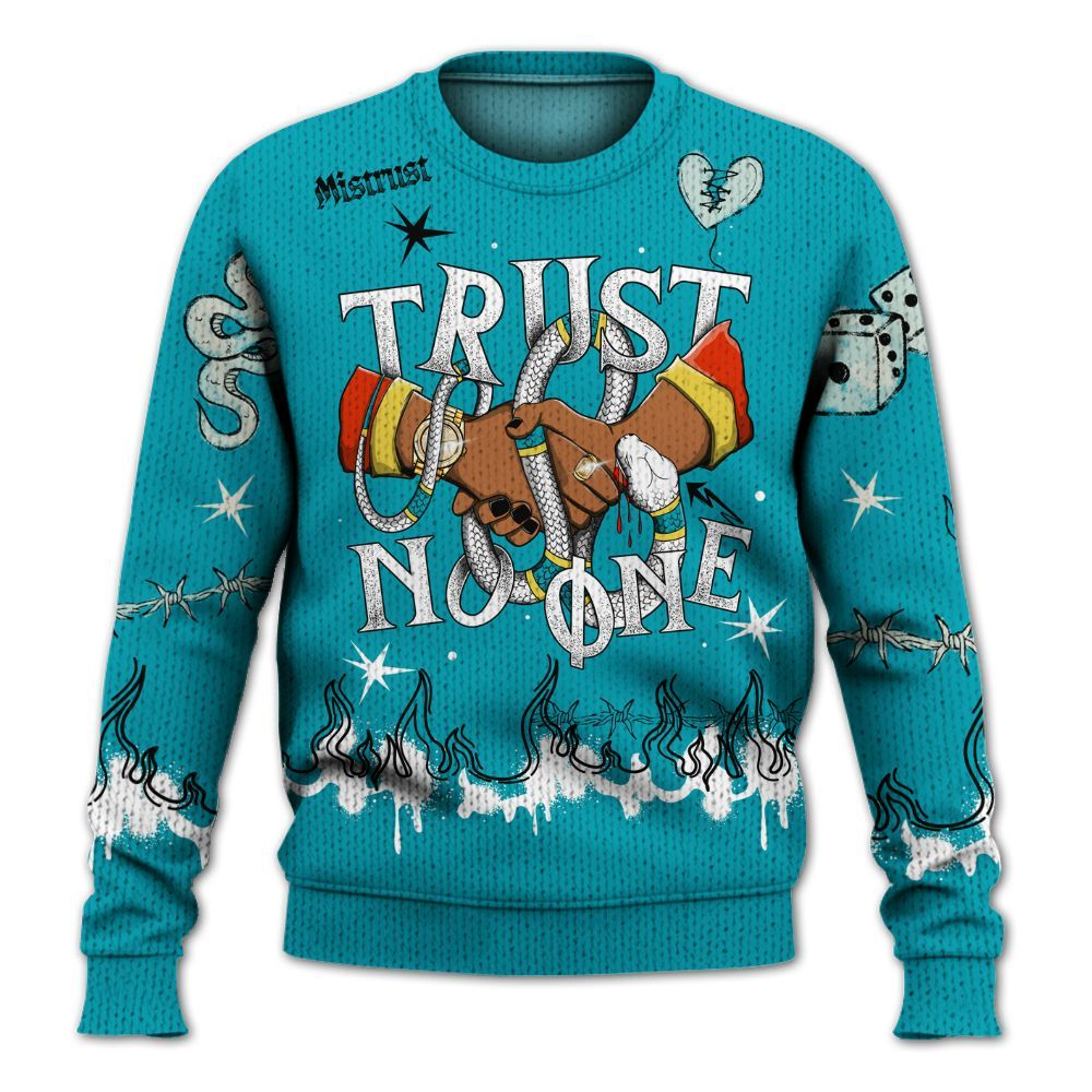 Knitted Sweater To Match Dunk Low KD 17 N7 - Trust No One Snake-Bite Doodle Crayon