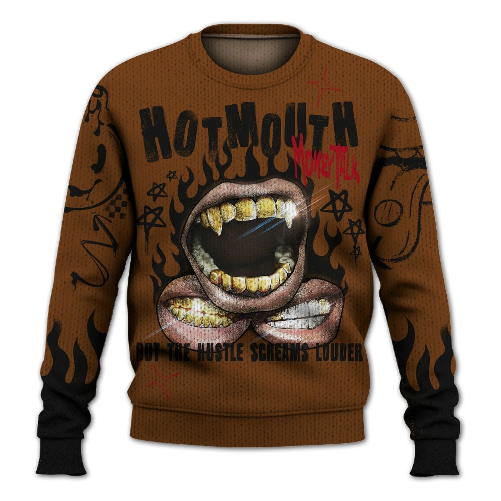 Knitted Sweater To Match Archaeo Brown 5s - Mouth Burning Street Style