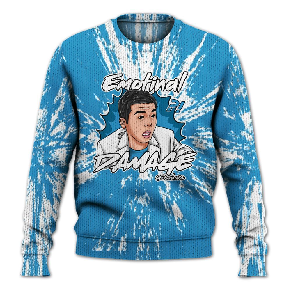 Knitted Sweater To Match Powder Blue 9s - Damaged Meme Shirt Unisex Outfit