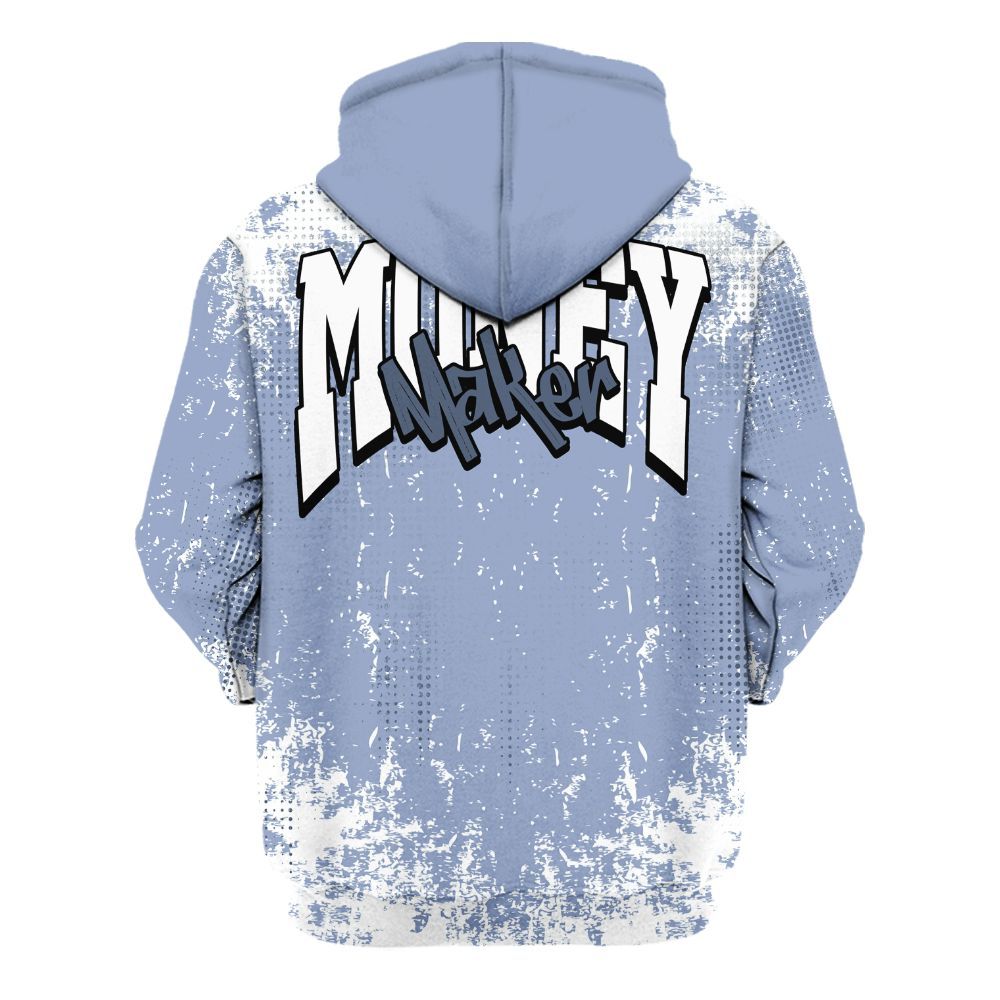 Hoodie To Match Retro Blue Grey 13s - Move In Silence Money Street Retro All Over Print