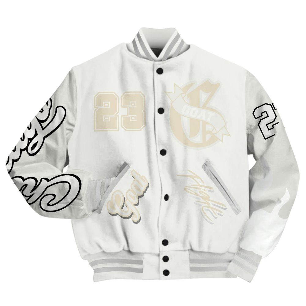 Varsity Jacket To Match Grand Finale 11s - G.O.A.T Flight Streetwear Graphic All Over Print