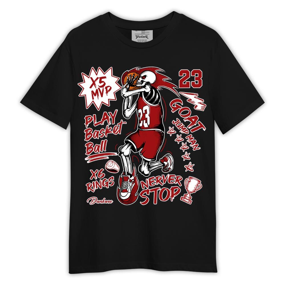 Shirt To Match Red Taxi 12s - Never Stop G.O.A.T Shirt Red Taxi 12s Outfit