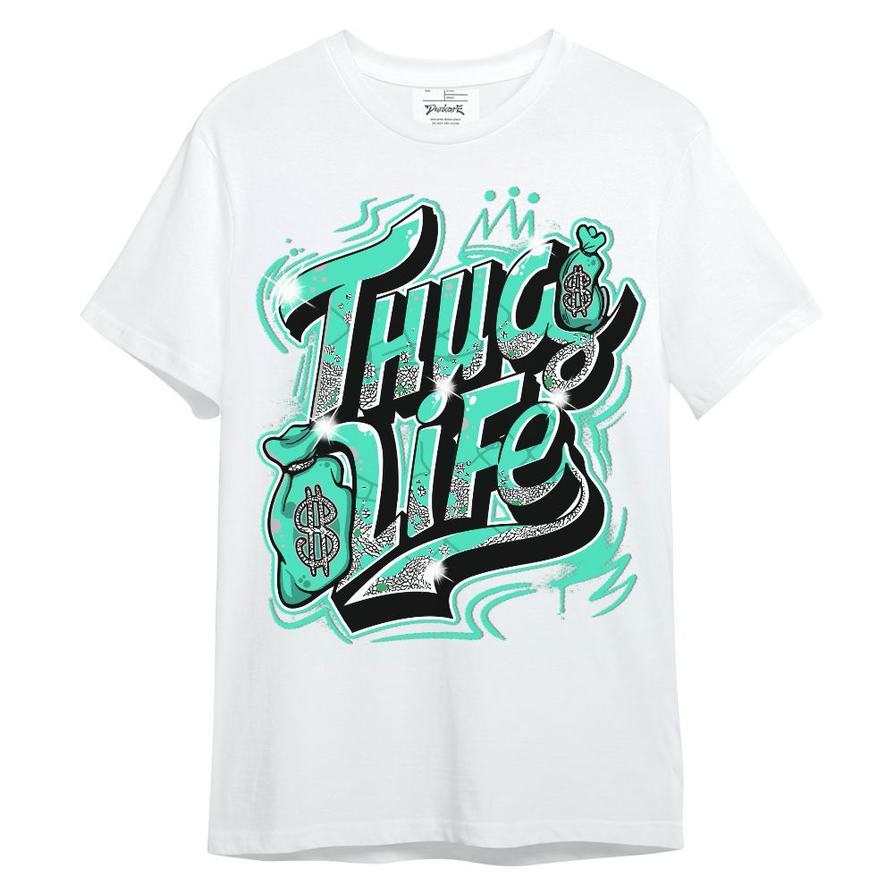Shirt To Match Black Green Glow 3s - Free Thug Living Graphic Unisex Shirt