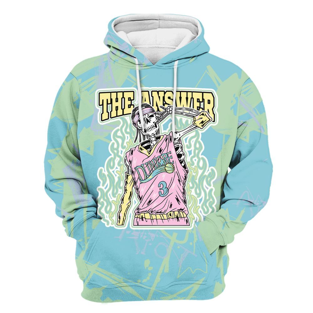 Hoodie To Match SB Dunk Low Visty - Allen Answer Skeleton Messyz All Over Print