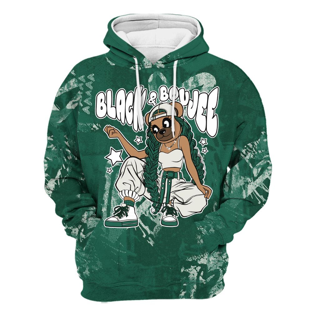 Hoodie To Match Oxidized Green 4s - Boujee Girls Bear Heart Grunge All Over Print