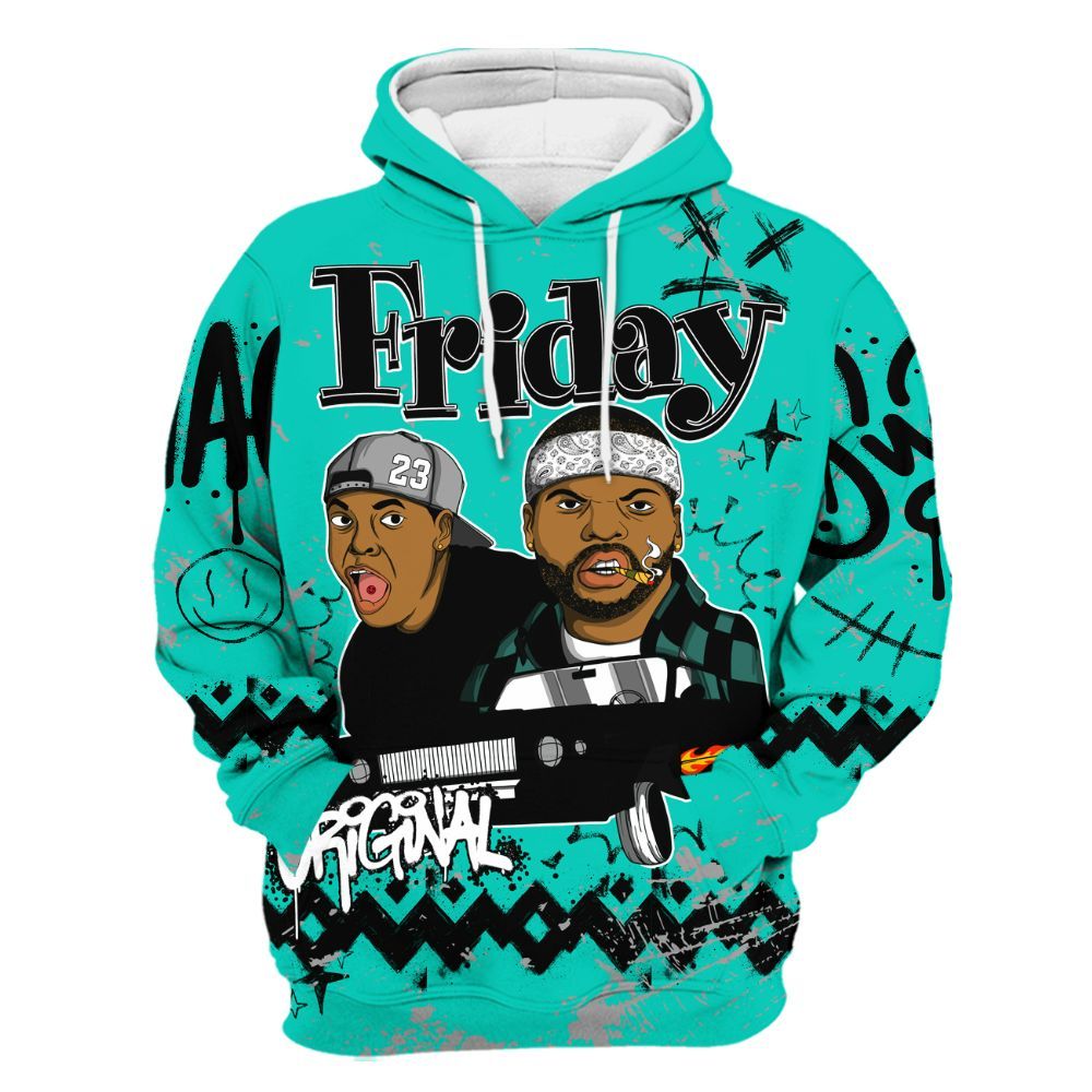 Hoodie To Match Air Max 95 Dark Tiffany - Friday Sneaker Crayon All Over Print