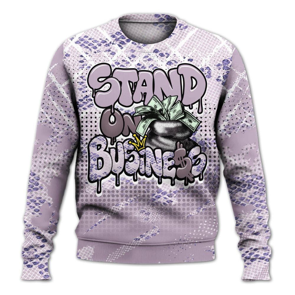 Dunkare Air Force 1 Low Purple Snake Shirt, Halftone Stand Business Dripping All Over Print Unisex Sweatshirt