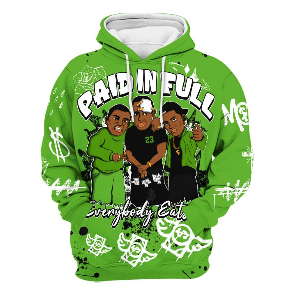 Hoodie To Match Air Foamposite One Volt - Everybody Paid In Full Crayon All Over Print