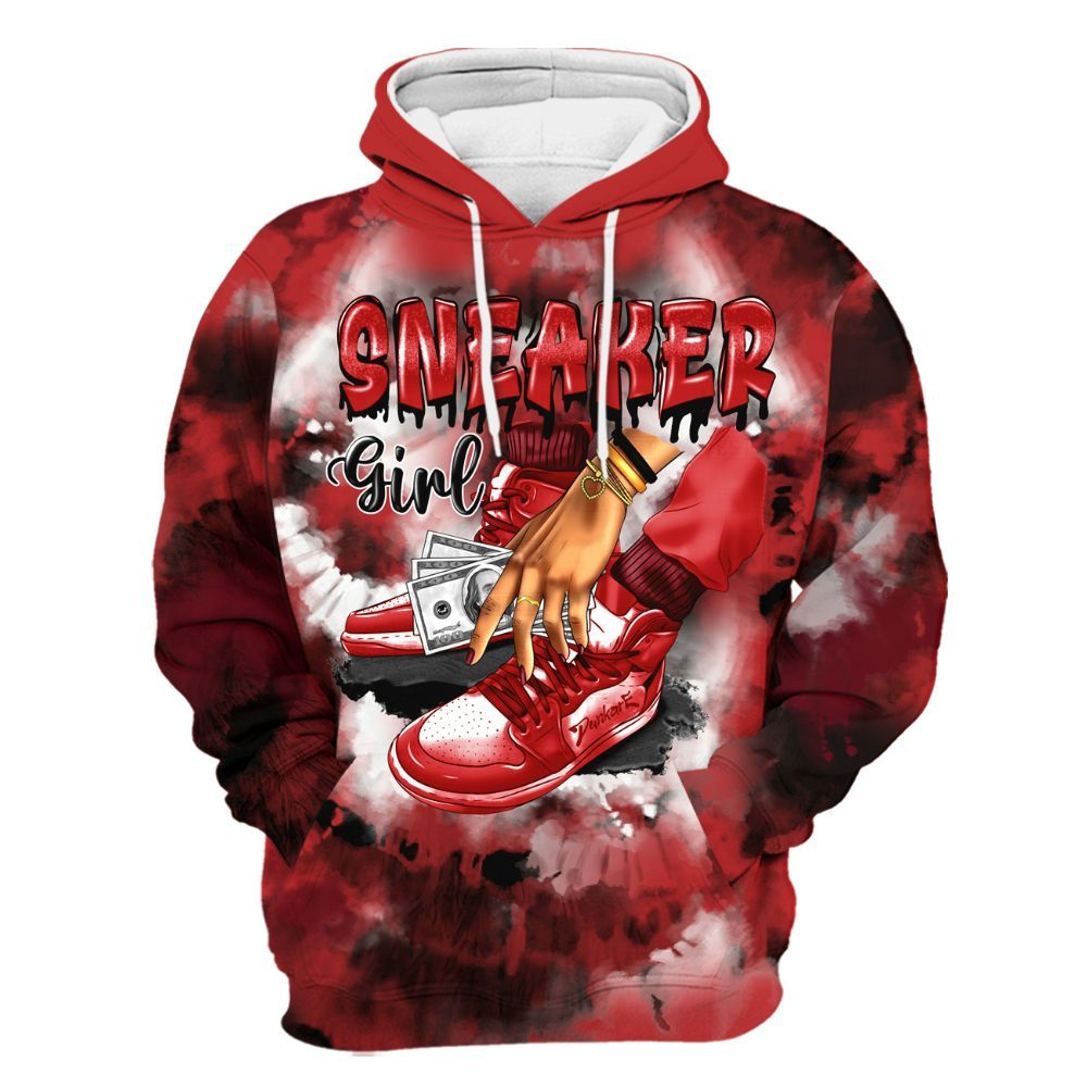 Hoodie To Match Kobe 9 Elite Christmas - SNEAKER Girl Money Drip Tie Dye All Over Print