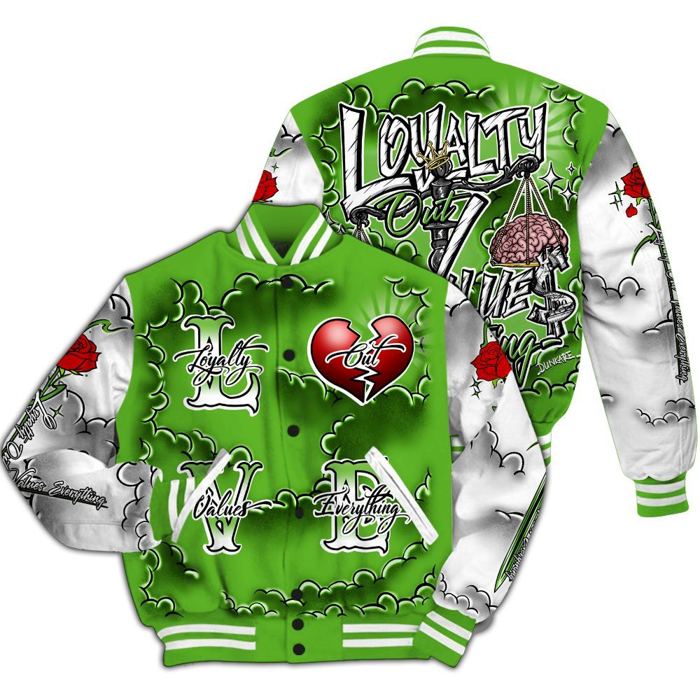Varsity Jacket To Match Air Foamposite One Volt - Loyalty Wins Everything All Over Print