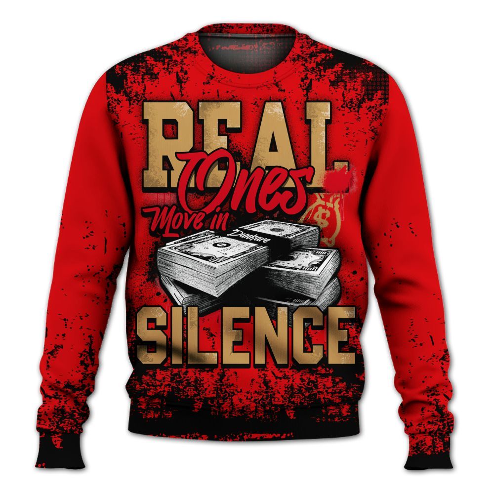 Sweatshirt To Match Kobe 5 Red Year Of The Mamba - Move In Silence Money Street Retro All Over Print