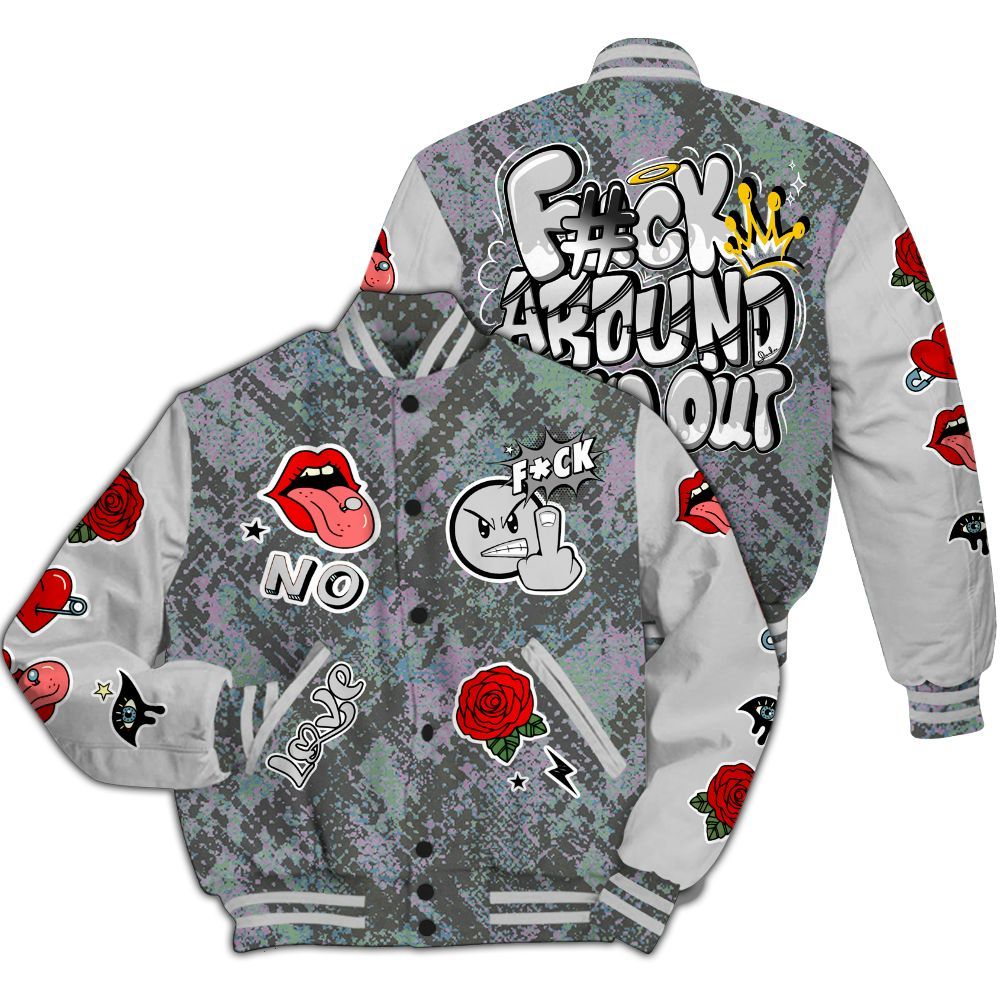 Varsity Jacket To Match Low CNY Year Of The Snake 11s - FK Around Find Out All Over Print