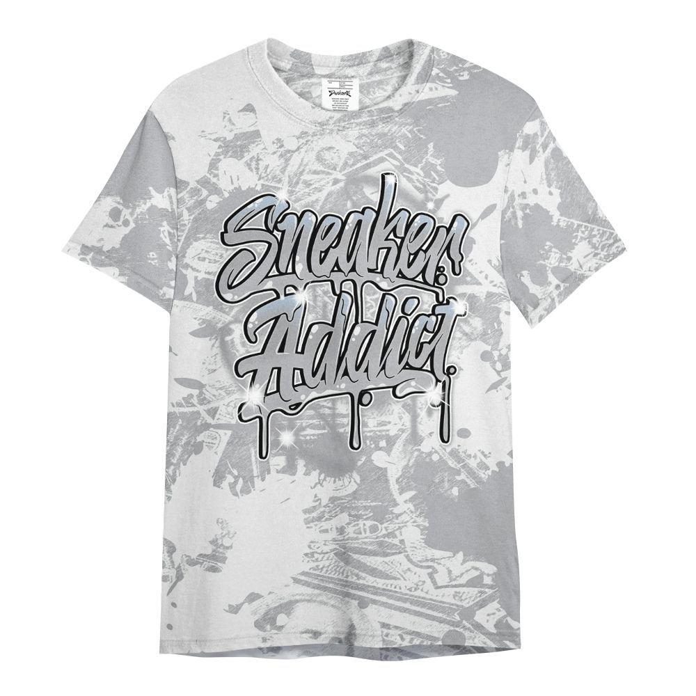 Shirt To Match Low OG Wolf Grey 1s - Addiction Sneakers Graphic Street Art All Over Print