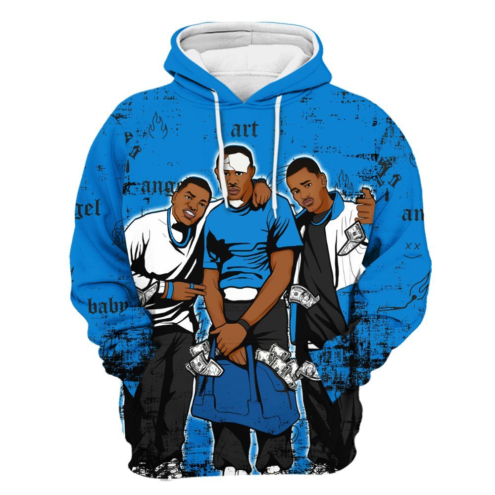 Hoodie To Match High OG FragmentxULA White Black 1s - Paid In Full Money All Over Print