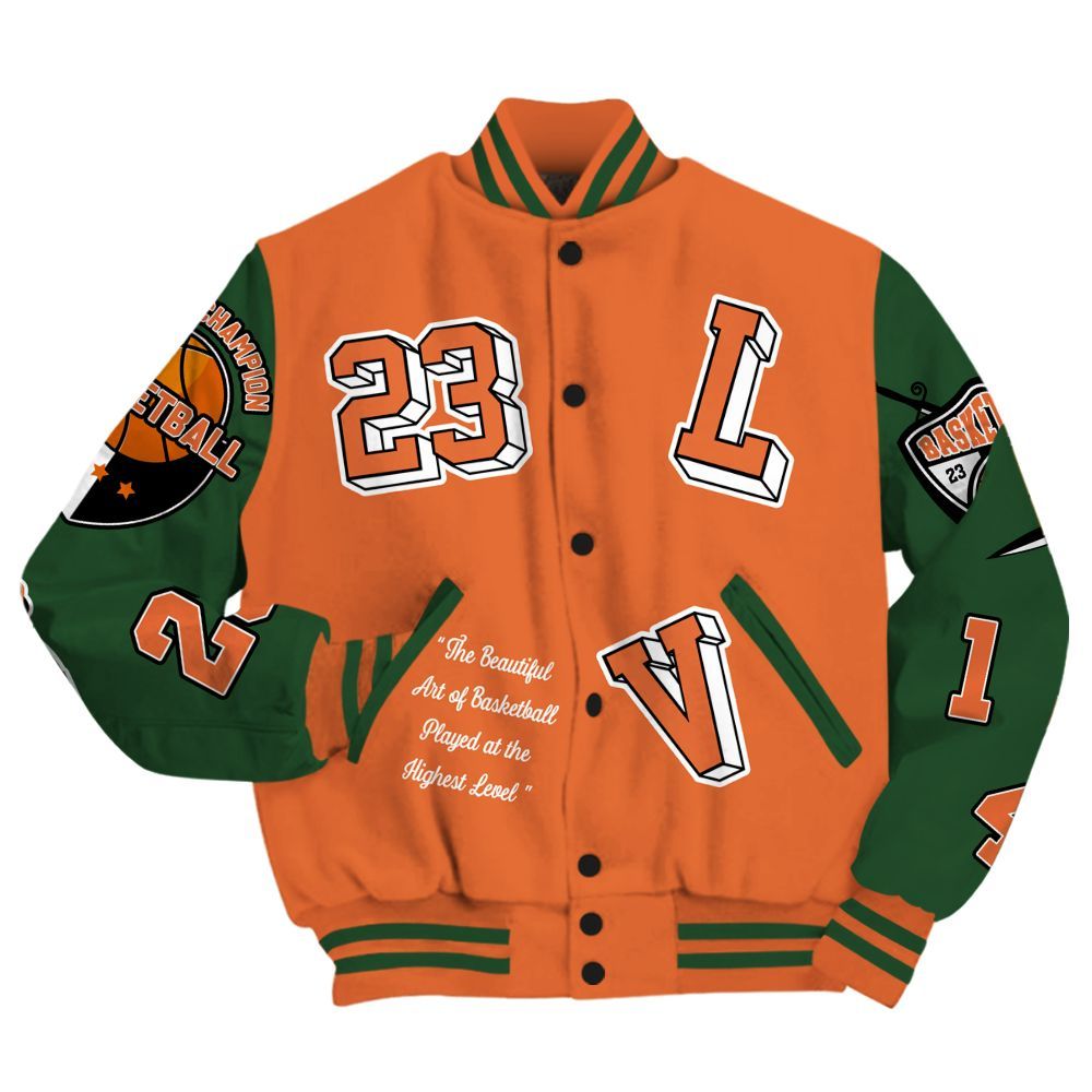 Varsity Jacket To Match Low Miami 5s - The GOAT Got Em Streetwear All Over Print