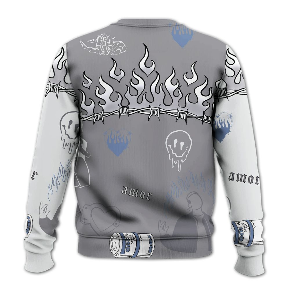 Sweatshirt To Match Low Cement Grey 11s - Snake Trust No One All Over Print