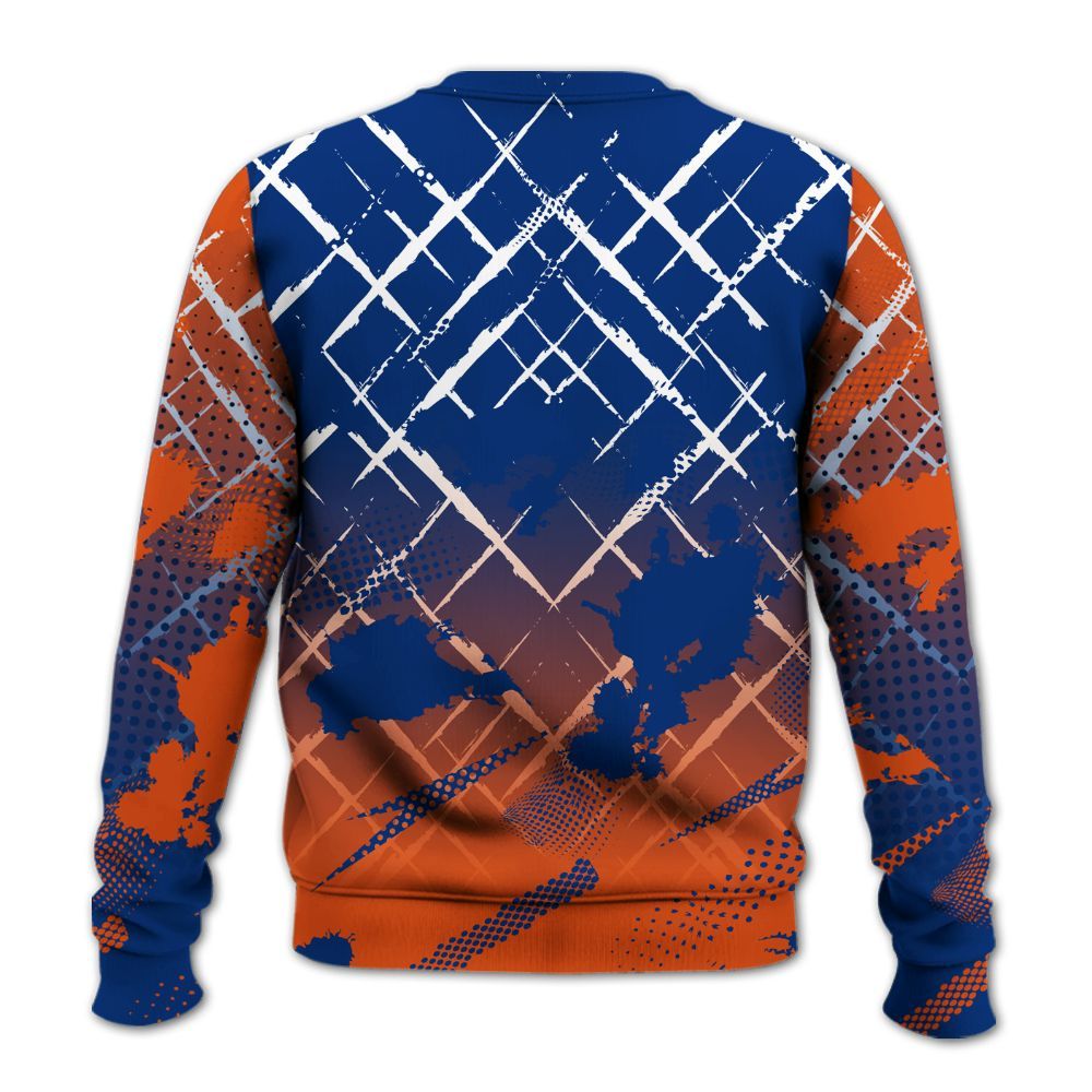 Sweatshirt To Match Mid Knicks 1s - Halftone Stand Business Dripping All Over Print