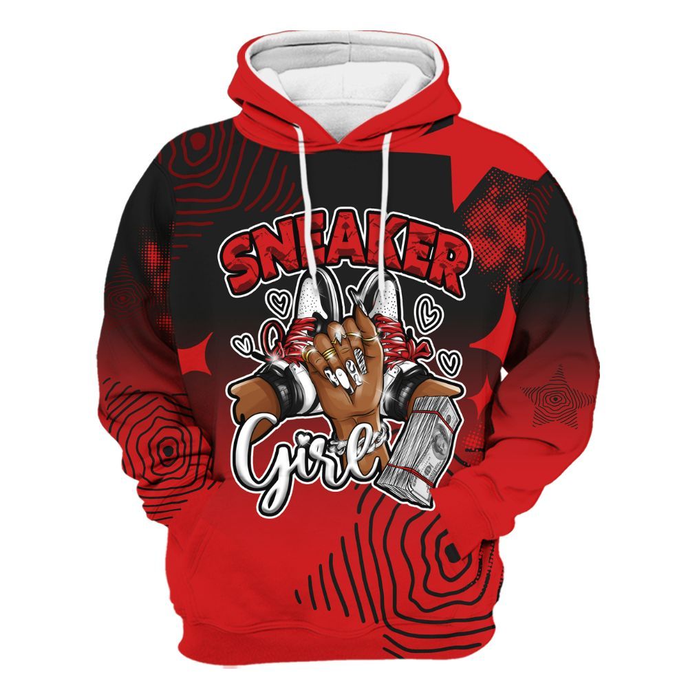 Hoodie To Match Low Bred 11s - Sneakerz Girlz Unique Starz All Over Print