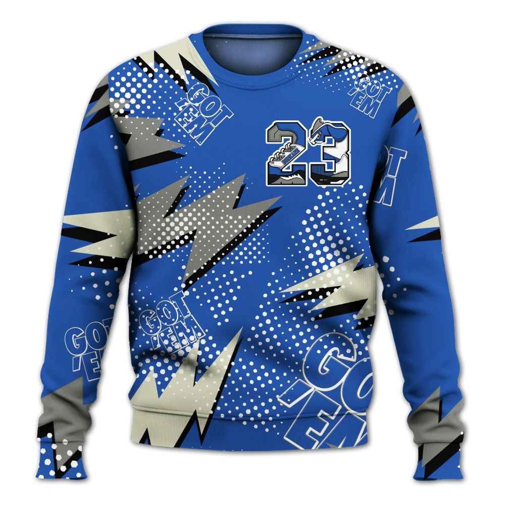 Sweatshirt To Match Lucky Shorts 3s - Custom Name Number 23 5s All Over Print