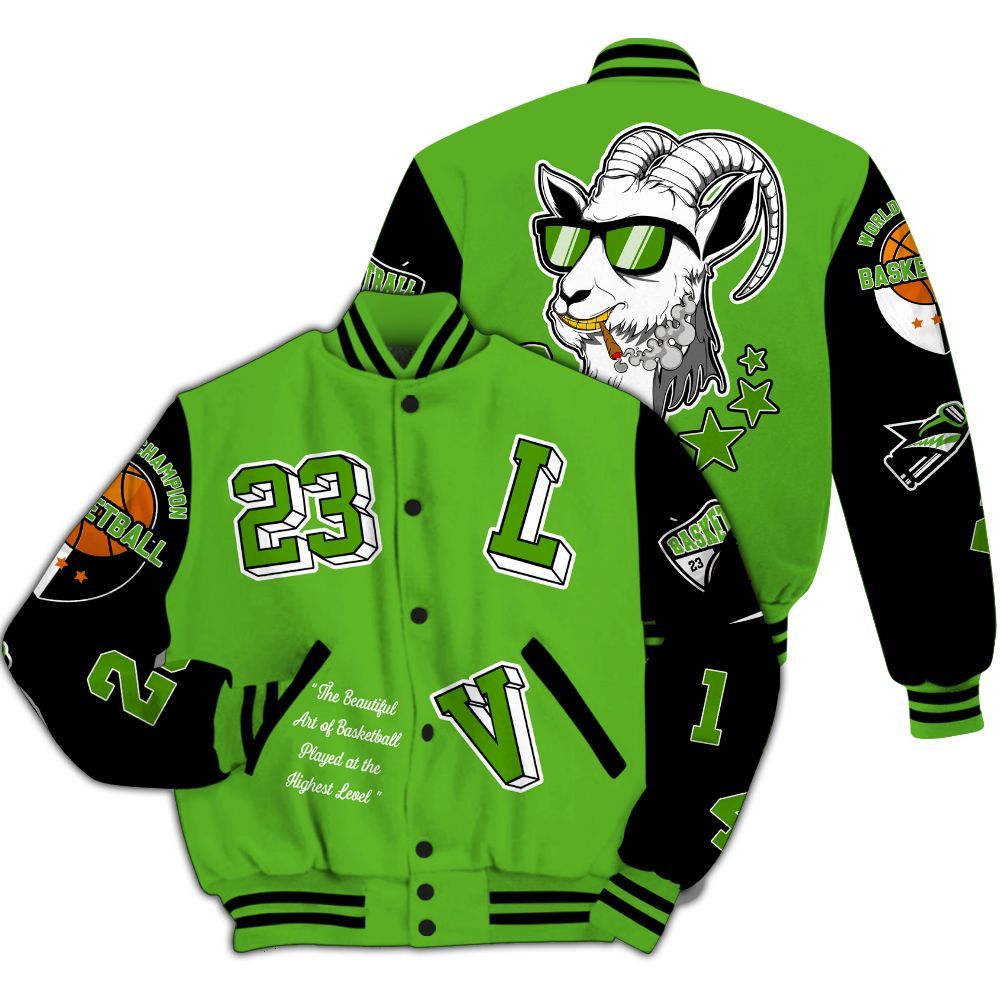Varsity Jacket To Match Air Foamposite One Volt - The GOAT Got Em Retro Graphic All Over Print