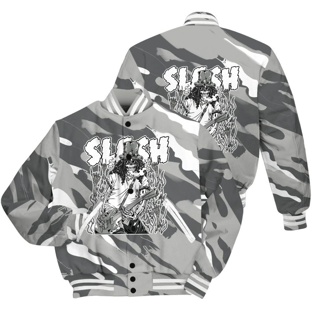 Varsity Jacket To Match Retro Wet Cement 4s Shirt - Slash Skeleton Colored All Over Print